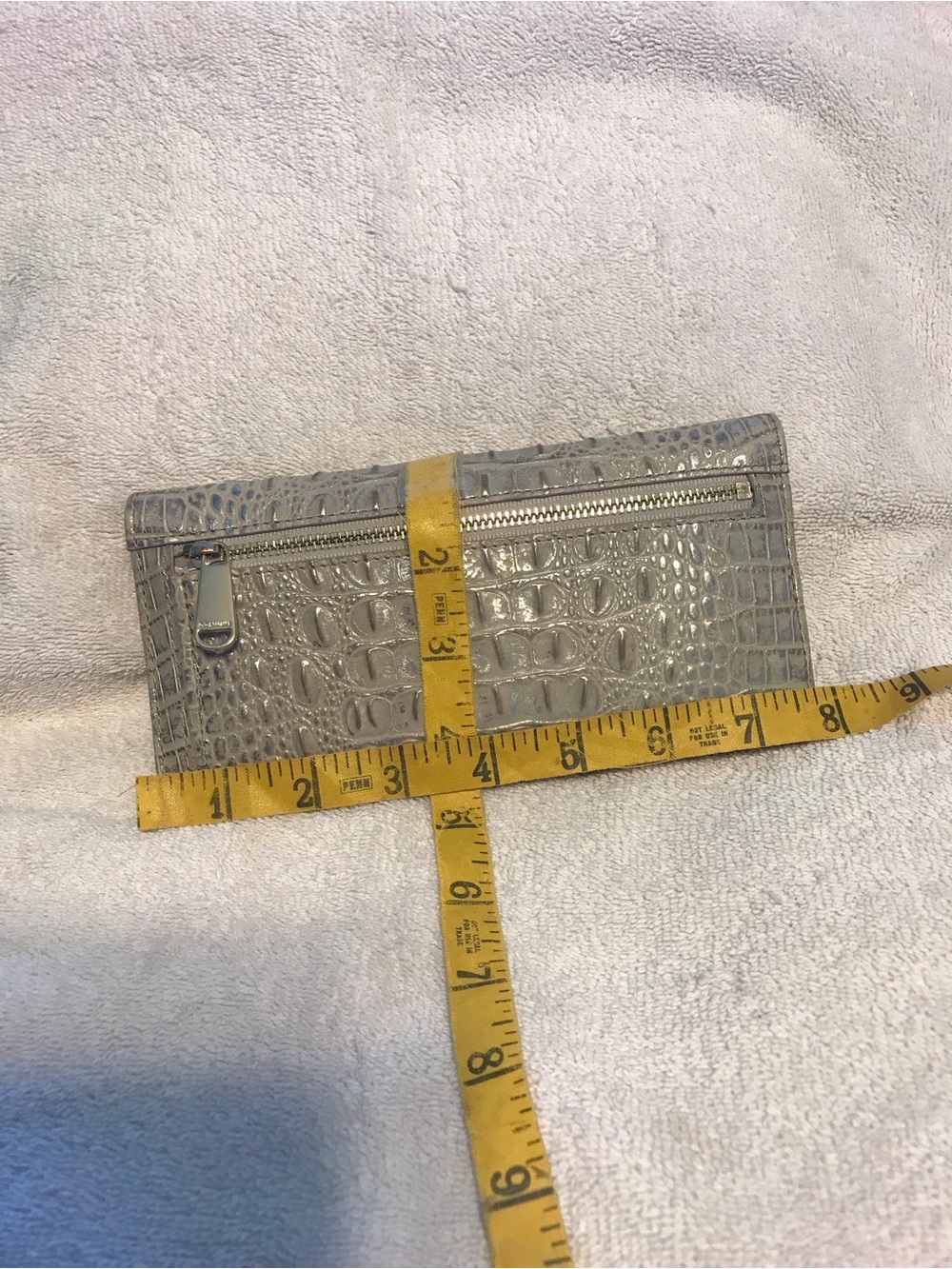 Brahmin Silver Croc-Embossed Continental Wallet - Picture 4 of 4